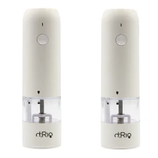 dRio AKU Electric grinder for salt and pepper - white 2pcs dRio AKU Electric grinder for salt and pepper - white 2pcs