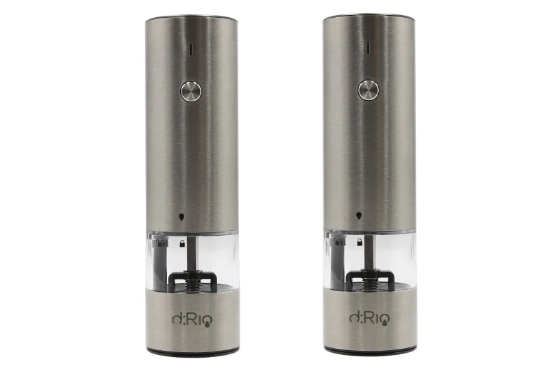 dRio AKU Electric grinder for salt and pepper - stainless steel 2pcs for the household
