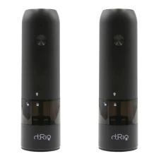 dRio AKU Electric grinder for salt and pepper - black 2pcs dRio AKU Electric grinder for salt and pepper - black 2pcs