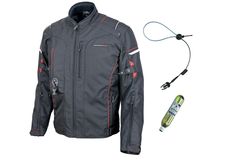 Hit-Air HS-6 airbag jacket black red