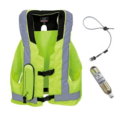 Hit-Air MLV 2 airbag vest striped reflex yellow