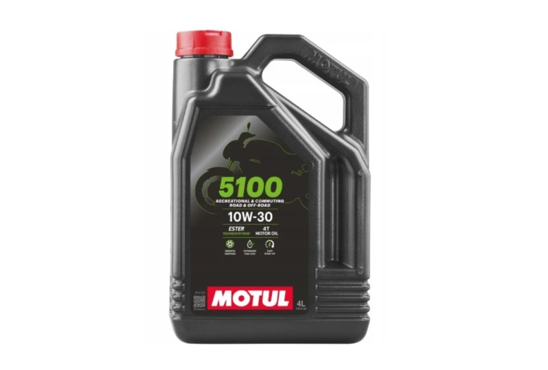 Motul 5100 4T 10W-30 engine oil 4L for a motorcycle