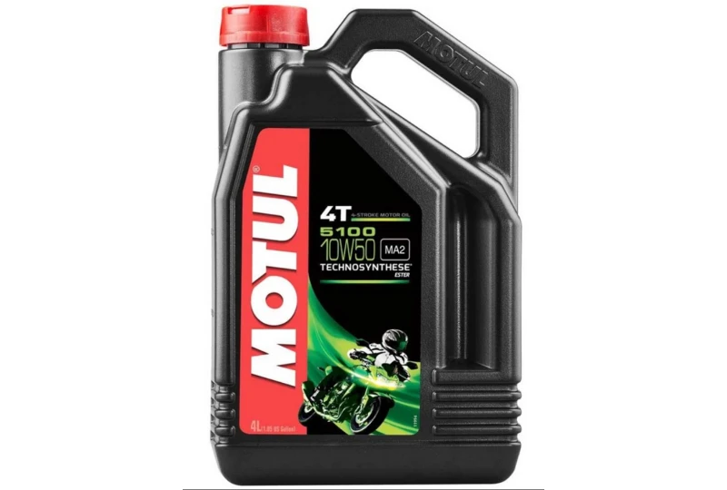 Motul 5100 4T 10W-50 engine oil 4L for a motorcycle