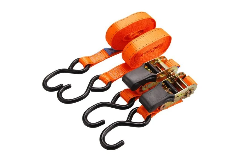 SEFIS ratchet straps with hooks 5m x 25 mm for a motorcycle
