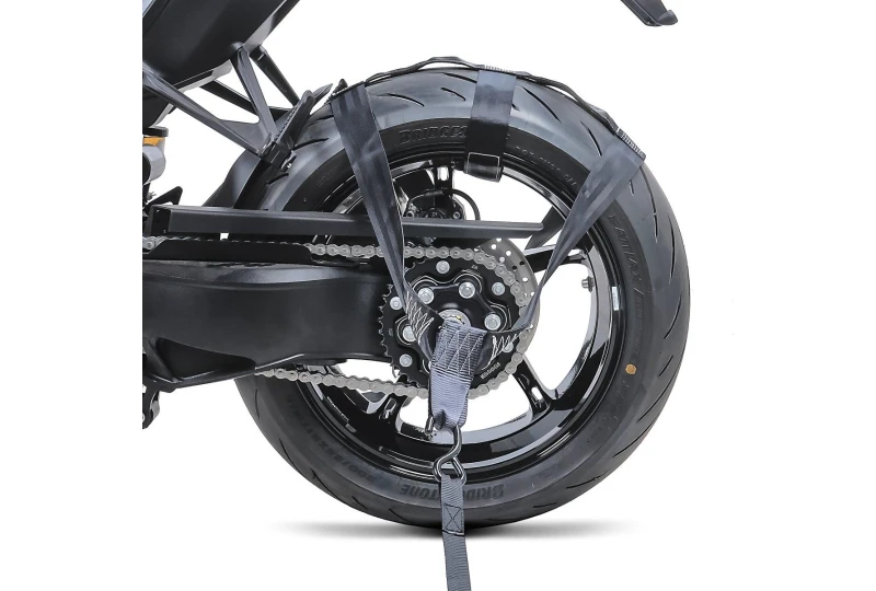 SEFIS Lashing Strap for Motorcycles Rear Wheel Transport Lock for a motorcycle