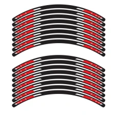 SEFIS set of 4-part EASY stickers for motorcycle wheels red SEFIS set of 4-part EASY stickers for motorcycle wheels red