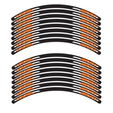 SEFIS set of 4-part EASY stickers for motorcycle wheels orange SEFIS set of 4-part EASY stickers for motorcycle wheels orange