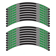 SEFIS set of 4-part EASY stickers for motorcycle wheels green