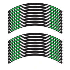 SEFIS set of 4-part EASY stickers for motorcycle wheels green SEFIS set of 4-part EASY stickers for motorcycle wheels green