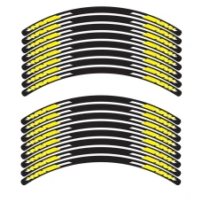 SEFIS set of 4-part EASY stickers for motorcycle wheels yellow SEFIS set of 4-part EASY stickers for motorcycle wheels yellow