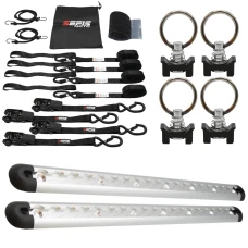 SEFIS ALU AirLine anchor rail 2x50cm silver + 4 pcs eye for AirLine rail + SEFIS SET 25