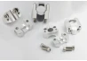 SEFIS Flat 22 handlebar riser 28,6mm - silver for a motorcycle