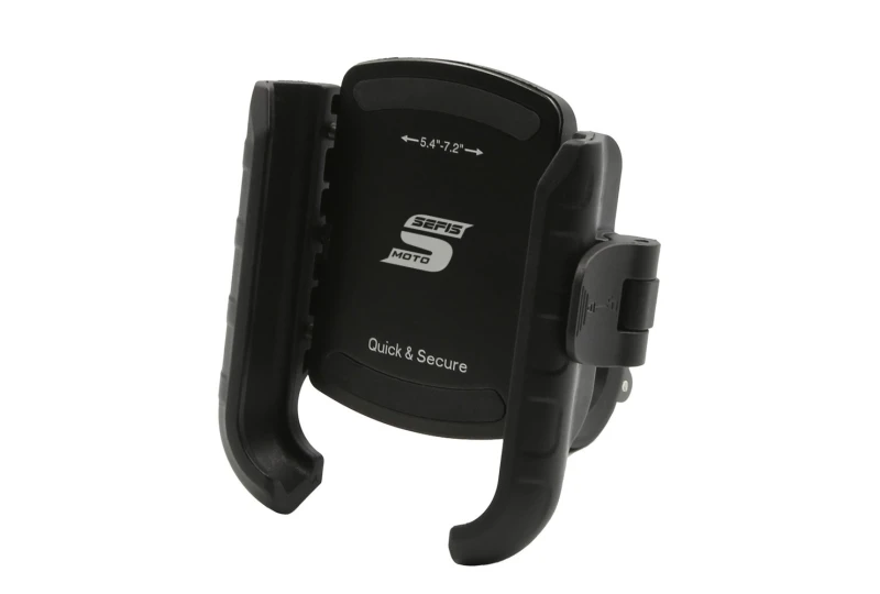 SEFIS RW compact phone holder with quick lock for a motorcycle