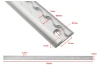 SEFIS ALU AirLine anchor rail 100cm for a motorcycle