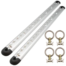 SEFIS ALU AirLine anchor rail 2x50cm silver + 4 pcs eye for AirLine rail - male