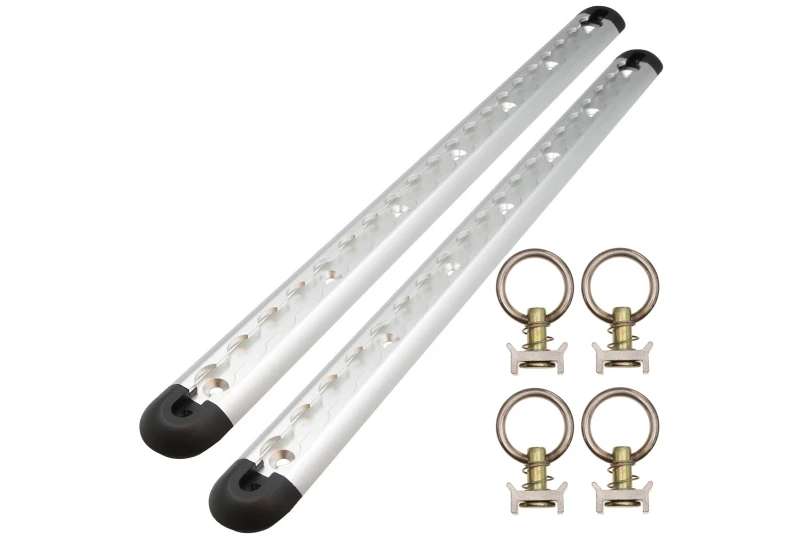 SEFIS ALU AirLine anchor rail 2x50cm silver + 4 pcs eye for AirLine rail - male for a motorcycle