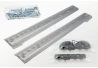SEFIS ALU AirLine anchor rail 2x50cm silver for a motorcycle