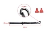 SEFIS ALU AirLine anchor rail 2x50cm silver + 4 pcs eye for AirLine rail + SEFIS SET 25 for a motorcycle
