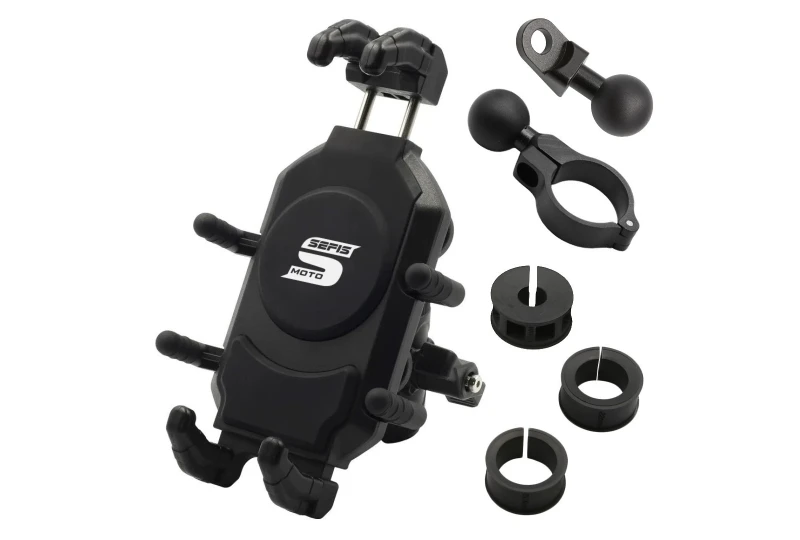 SEFIS Bind durable mobile phone holder with anti-shock adapter for a motorcycle