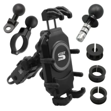 SEFIS Set Bind + Bind Charge phone holder with wireless charger and USB-C socket - into the steering neck