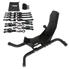 SEFIS C21 motorcycle wheel chock + SEFIS SET 40 Securing Straps
