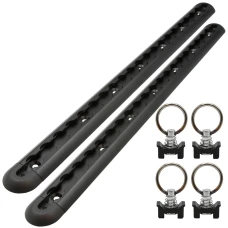 SEFIS ALU AirLine anchor rail 2x50cm black + 4 pcs eye for AirLine rail - male