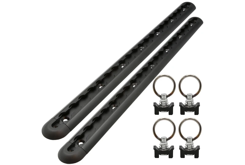 SEFIS ALU AirLine anchor rail 2x50cm black + 4 pcs eye for AirLine rail - male for a motorcycle