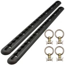 SEFIS ALU AirLine anchor rail 2x50cm black + 4 pcs eye for AirLine rail - male