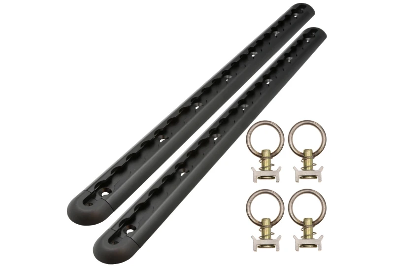 SEFIS ALU AirLine anchor rail 2x50cm black + 4 pcs eye for AirLine rail - male for a motorcycle