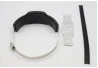 ROUND exhaust muffler crash protector for a motorcycle