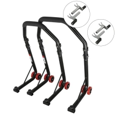 SEFIS D18 front and rear motorcycle stand set - black - 2in1 / 2in1 SEFIS D18 front and rear motorcycle stand set - black - 2in1 / 2in1
