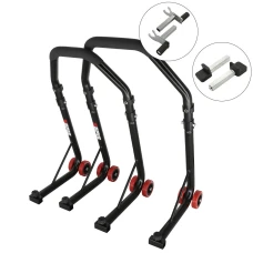 SEFIS D18 front and rear motorcycle stand set - black - 2in1 / paddles SEFIS D18 front and rear motorcycle stand set - black - 2in1 / paddles