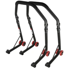 SEFIS D18 front and rear motorcycle stand set for 125cc-450cc - black SEFIS D18 front and rear motorcycle stand set for 125cc-450cc - black