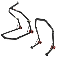 SEFIS D18 front head lift paddock stand and rear paddock stand set - black