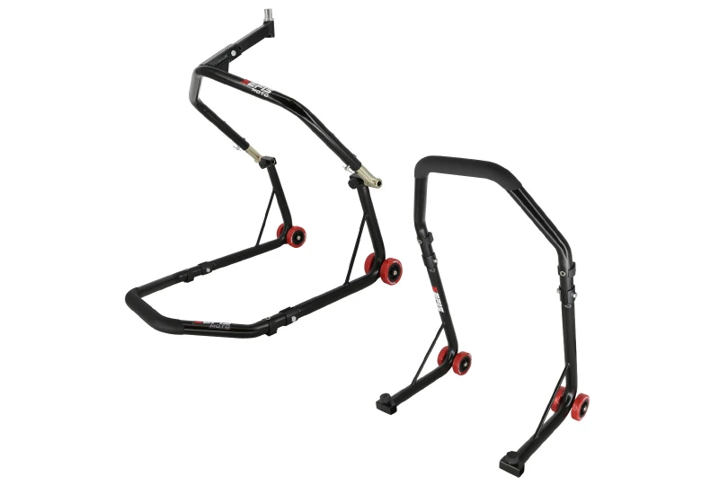 SEFIS D18 front head lift paddock stand and rear paddock stand set - black