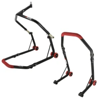 SEFIS D18 front head lift paddock stand and rear paddock stand set - red