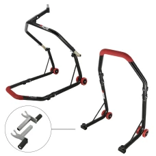 SEFIS D18 front head lift paddock stand and rear paddock stand set - 2in1 - red SEFIS D18 front head lift paddock stand and rear paddock stand set - 2in1 - red