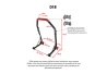 SEFIS D18 front and rear motorcycle stand set for 125cc-450cc - red