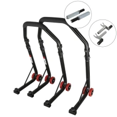 SEFIS D18 front and rear motorcycle stand set - black - single / 2in1 SEFIS D18 front and rear motorcycle stand set - black - single / 2in1