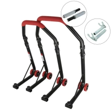 SEFIS D18 front and rear motorcycle stand set - red - single / hook SEFIS D18 front and rear motorcycle stand set - red - single / hook