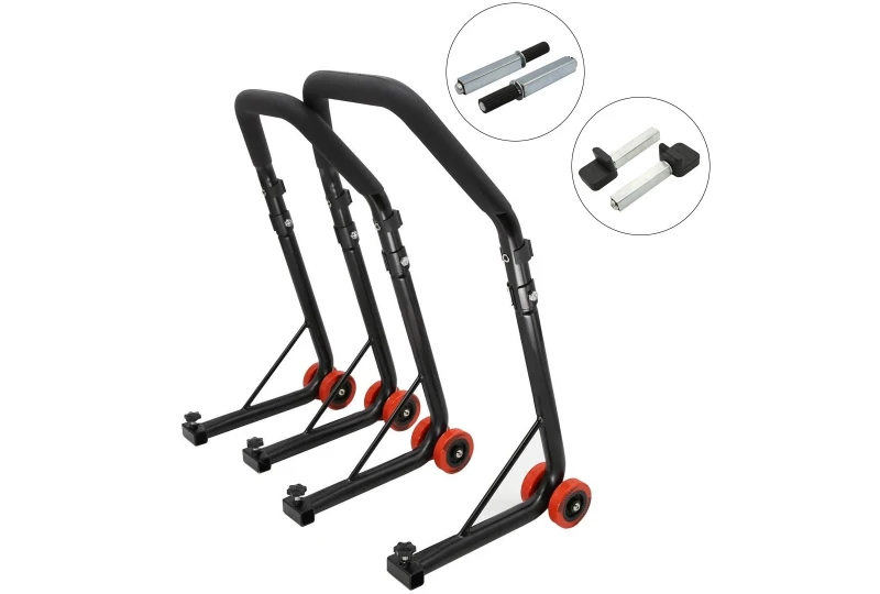 SEFIS D18 front and rear motorcycle stand set - single / paddles