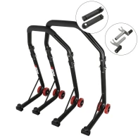 SEFIS D18 front and rear motorcycle stand set - black - pins / 2in1
