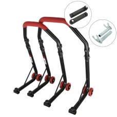 SEFIS D18 front and rear motorcycle stand set - red - thorn / hook SEFIS D18 front and rear motorcycle stand set - red - thorn / hook