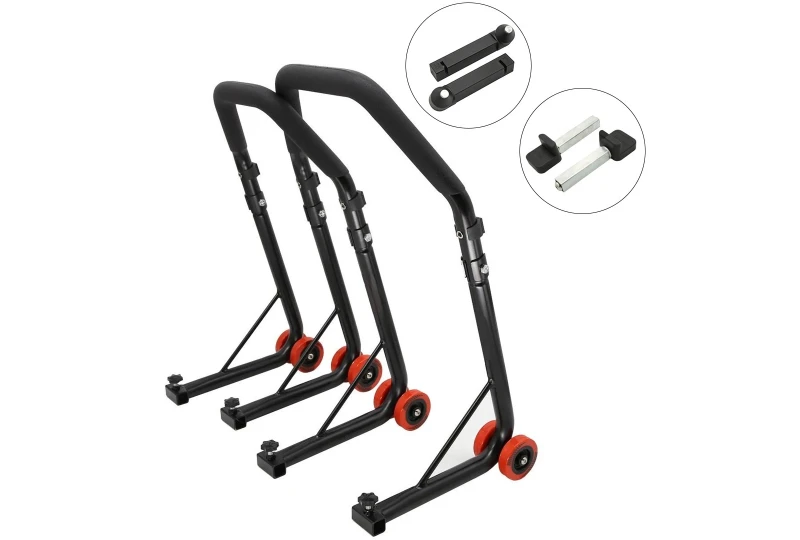 SEFIS D18 front and rear motorcycle stand set - pins / paddles