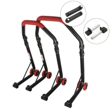 SEFIS D18 front and rear motorcycle stand set - red - thorn / paddles SEFIS D18 front and rear motorcycle stand set - red - thorn / paddles