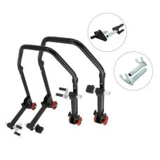 SEFIS D20 foldable motorcycle stand front and rear set - forks / hook