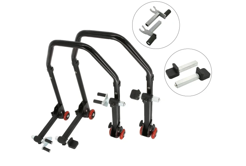 SEFIS D20 foldable motorcycle stand front and rear set - 2in1 / hook for a motorcycle