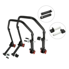 SEFIS D20 foldable motorcycle stand front and rear set - pins / paddles