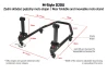 SEFIS D20U foldable movable universal rear paddock stand for a motorcycle