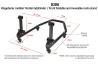 SEFIS D20U foldable movable universal front paddock stand - single